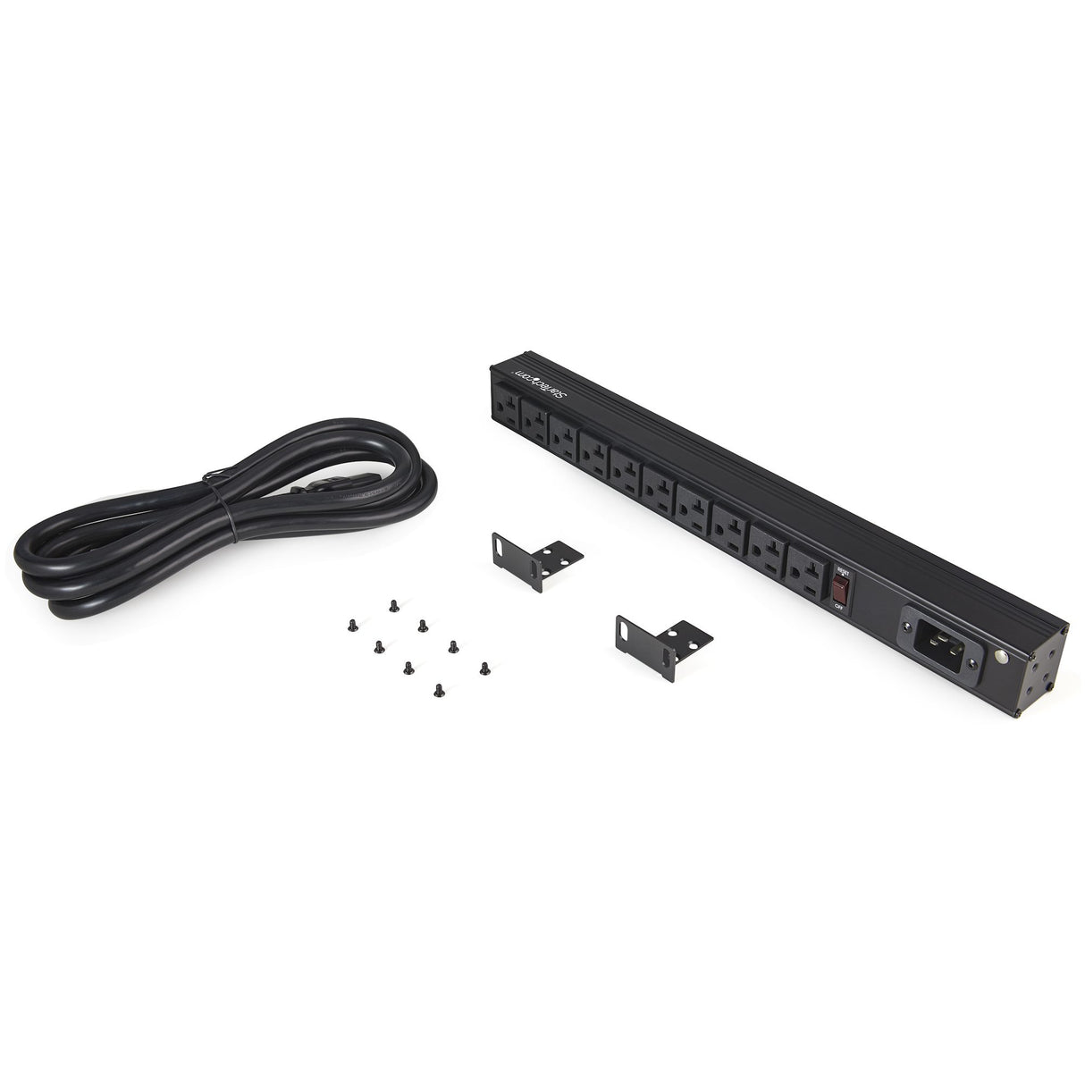 StarTech.com 10 Outlet Rack Mount Power Strip 125V/16 Amp - 1U Horizontal 19" Rackmount PDU - NEMA 5-20P Input - 10x NEMA 5-15/20R Outlets - Rack Mount PDU - UL Listed - 8ft Power Cord