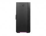 MSI MPG QUIETUDE 100S Mid Tower Silent Computer Case 'Black, 1x 120mm Fan, Fan Controller, USB Type-C, Sound dampening foam, ARGB light strip, Tempered Glass, Center, E-ATX, ATX, mATX, mini-ITX'