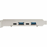 StarTech.com 4-Port USB PCIe Card - 10Gbps USB PCI Express Expansion Card w/ 2 Controllers - 2x USB-C & 2x USB-A ports (USB 3.2 Gen 2) - USB/USB-C PCI-e Card - Full Profile - TAA