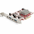 StarTech.com 4-Port USB PCIe Card - 10Gbps USB PCI Express Expansion Card w/ 2 Controllers - 2x USB-C & 2x USB-A ports (USB 3.2 Gen 2) - USB/USB-C PCI-e Card - Full Profile - TAA