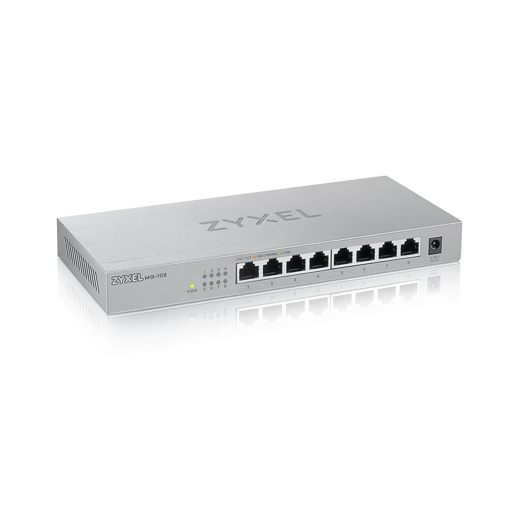Zyxel MG-108 Unmanaged 2.5G Ethernet (100/1000/2500) Steel