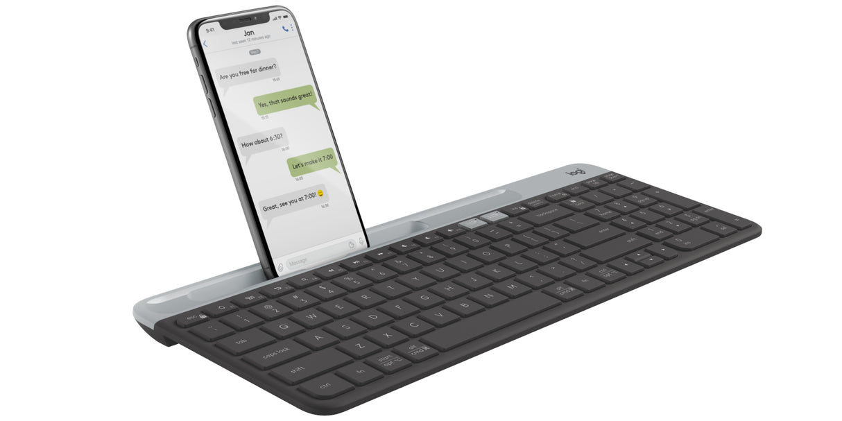 Logitech 920-011479 keyboard Universal RF Wireless + Bluetooth English Graphite