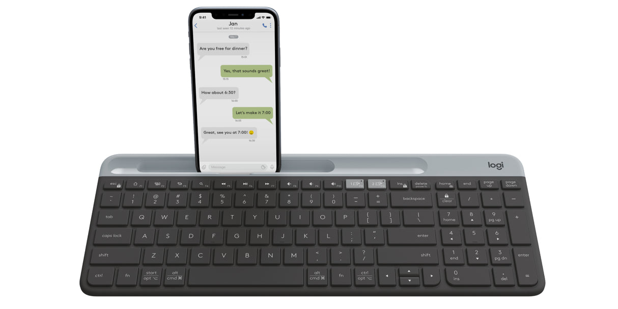 Logitech 920-011479 keyboard Universal RF Wireless + Bluetooth English Graphite