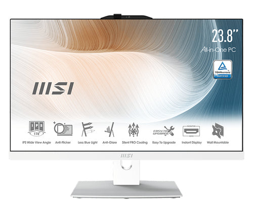 MSI Modern 11M-483US Intel® Core™ i5 i5-1135G7 60.5 cm (23.8") 1920 x 1080 pixels Touchscreen All-in-One PC 8 GB DDR4-SDRAM 256 GB SSD Windows 10 Home Wi-Fi 6 (802.11ax) Black