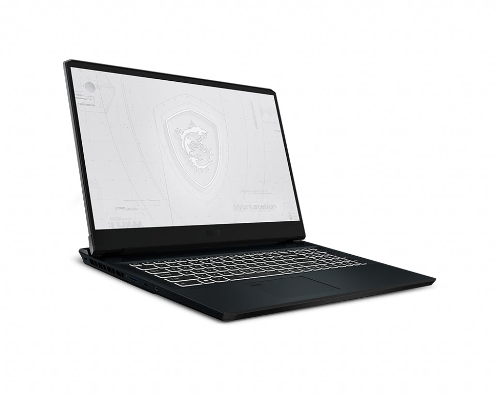 MSI Workstation WE76 11UM-458 laptop Intel® Core™ i9 i9-11980HK Mobile workstation 43.9 cm (17.3") Full HD 64 GB DDR4-SDRAM 1 TB SSD NVIDIA RTX A5000 Wi-Fi 6 (802.11ax) Windows 10 Pro Titanium, Blue