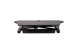 StarTech.com Corner Sit Stand Desk Converter with Keyboard Tray - Large Surface (35" x 21") - Height Adjustable Ergonomic Desktop/Tabletop Standing Workstation - Supports Dual Monitors - TAA