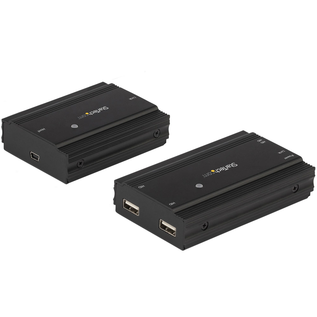 StarTech.com 4-Port USB 2.0 Extender Hub over Single CAT5e/CAT6 Ethernet Cable (RJ45) - 330ft (100m) - USB Extender Hub Adapter Kit - Metal Housing - Externally Powered - 480 Mbps - TAA
