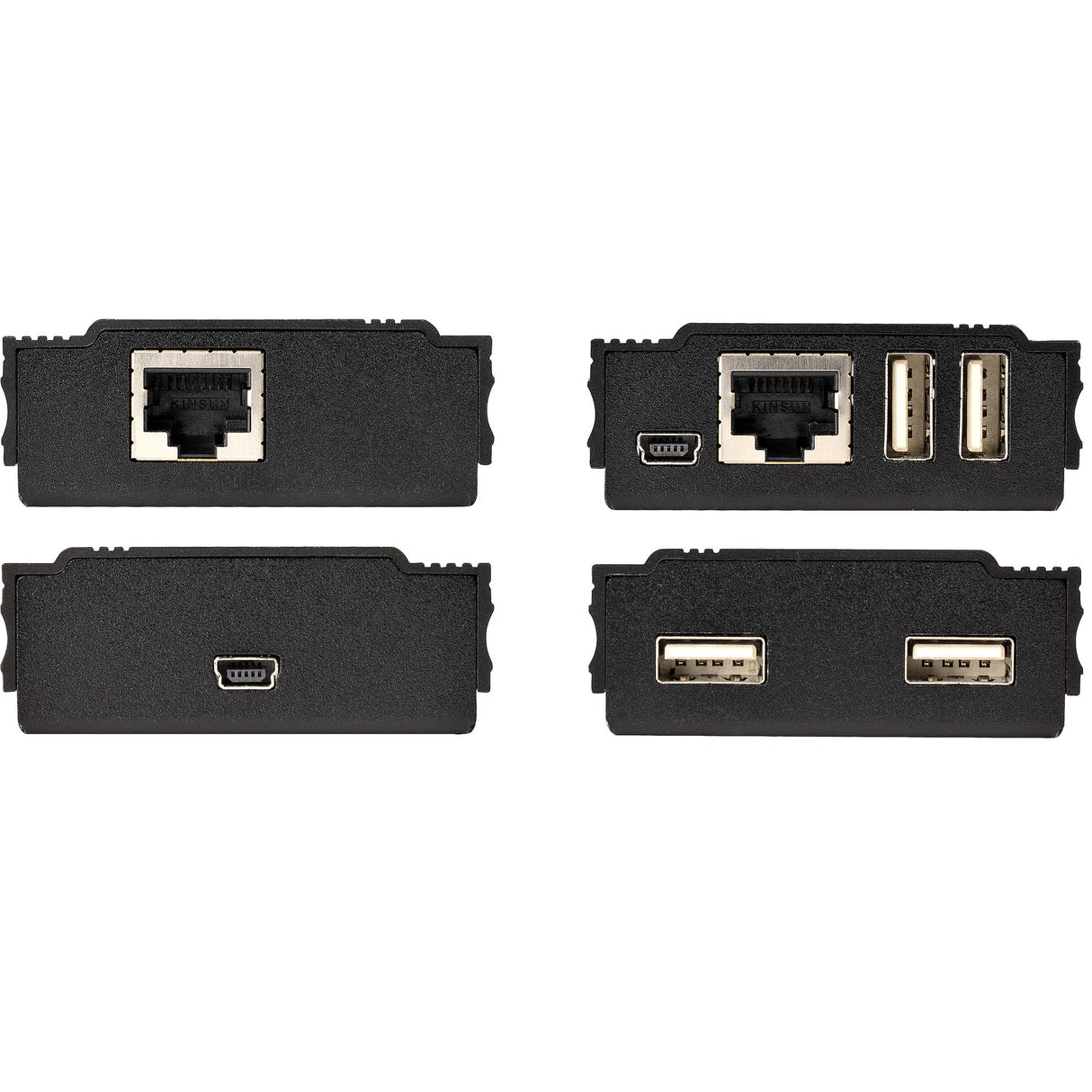 StarTech.com 4-Port USB 2.0 Extender Hub over Single CAT5e/CAT6 Ethernet Cable (RJ45) - 330ft (100m) - USB Extender Hub Adapter Kit - Metal Housing - Externally Powered - 480 Mbps - TAA
