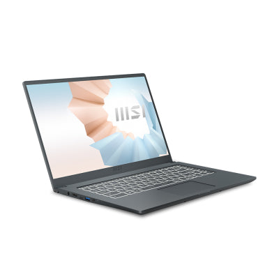 MSI Modern 15 A11MU-681 Intel® Core™ i7 i7-1195G7 Laptop 39.6 cm (15.6") Full HD 16 GB DDR4-SDRAM 512 GB SSD Wi-Fi 6 (802.11ax) Windows 10 Home Carbon, Grey
