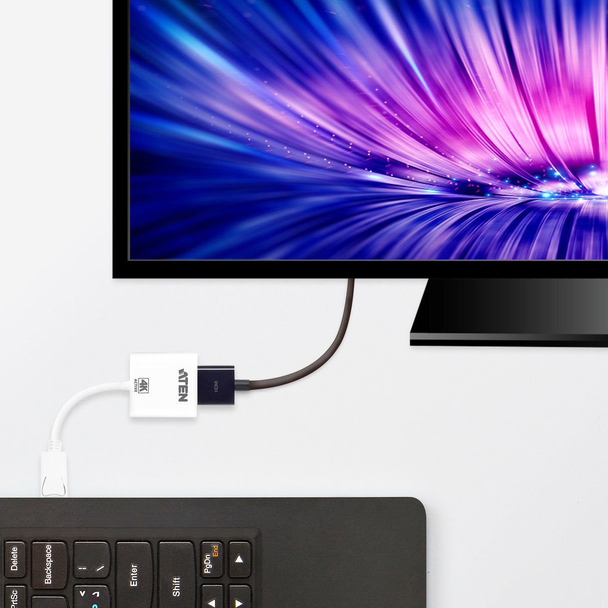 ATEN 4K Active DisplayPort to HDMI converter, 3D, up 3840 by 2160 @30Hz