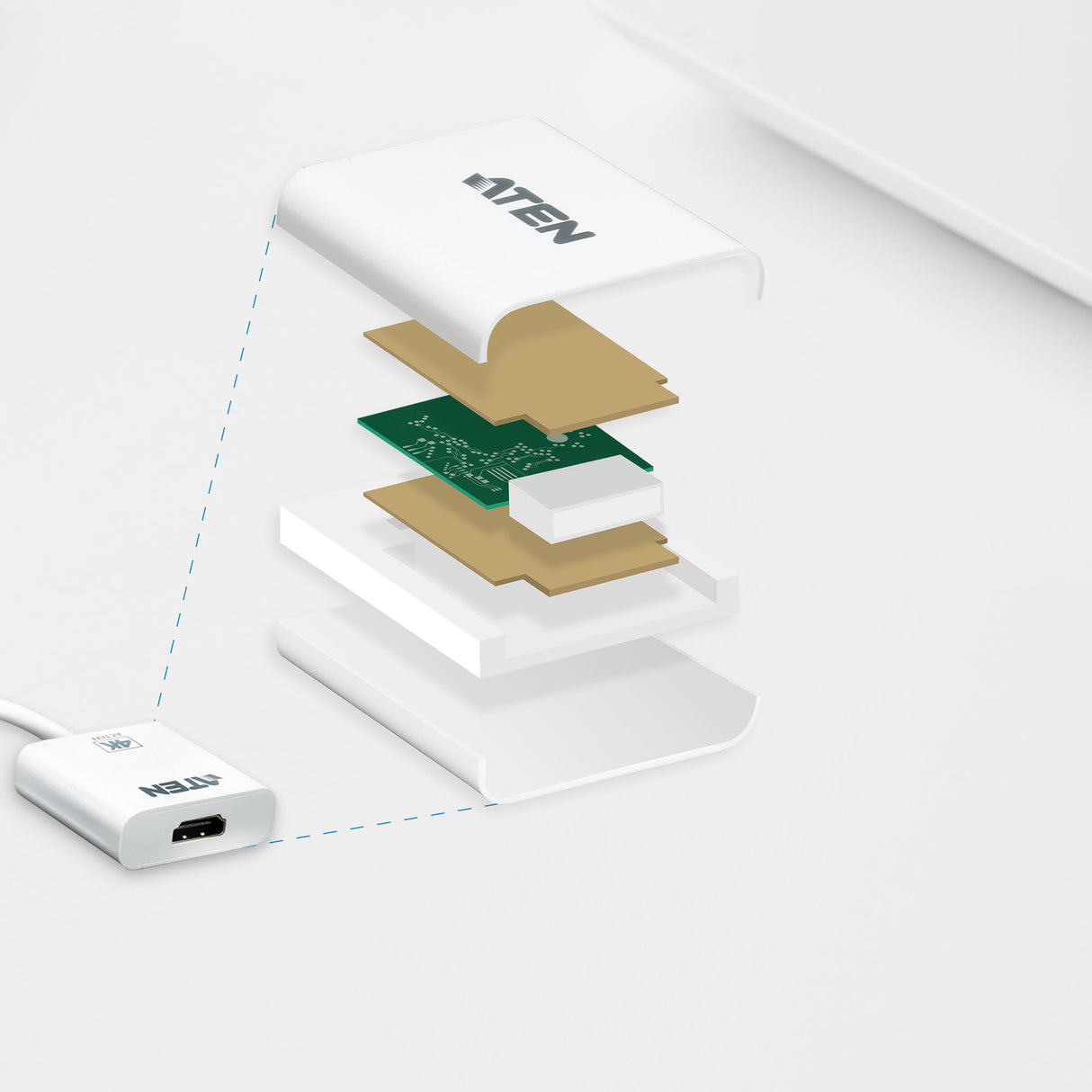 ATEN 4K Active DisplayPort to HDMI converter, 3D, up 3840 by 2160 @30Hz