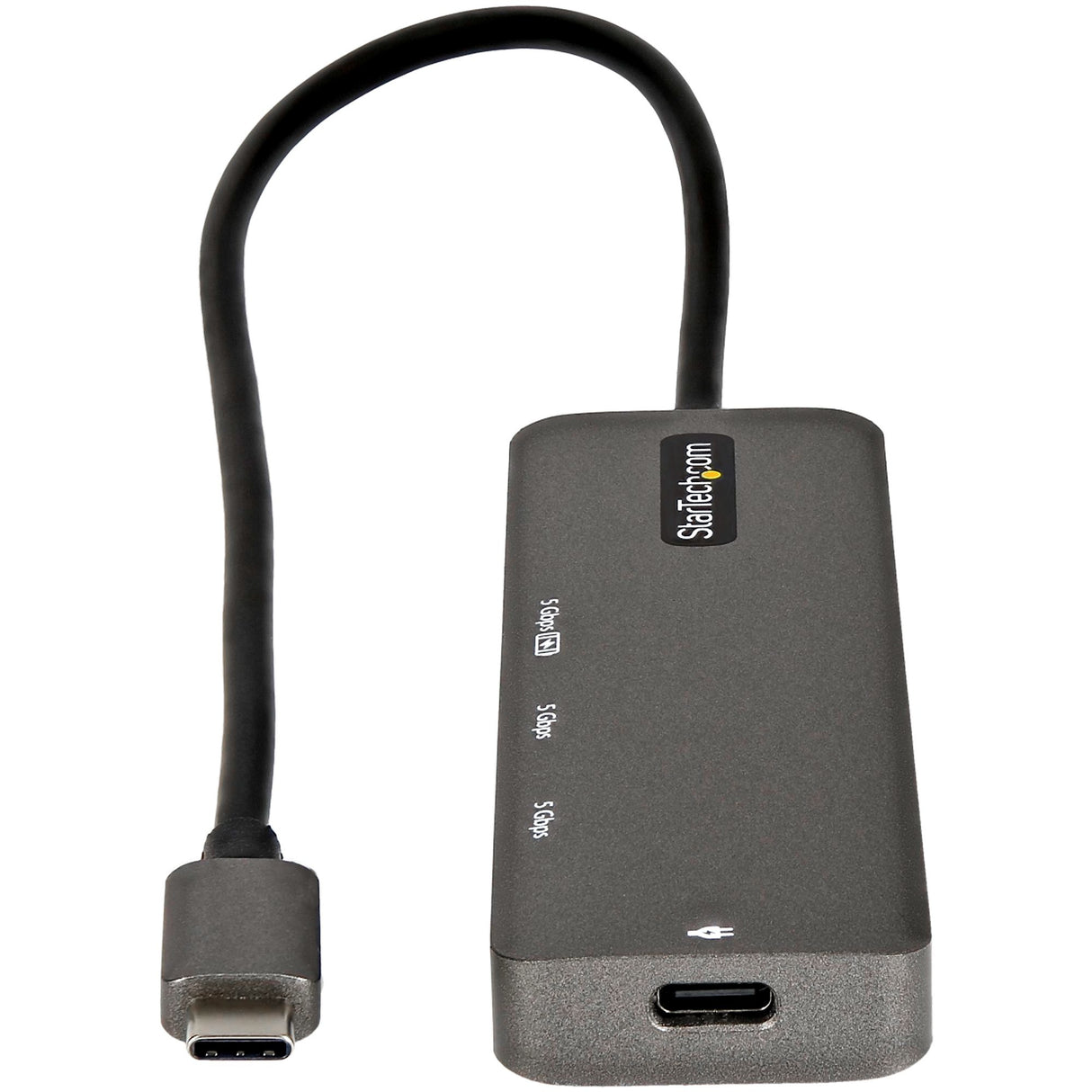 StarTech.com USB C Multiport Adapter - USB-C to HDMI 2.0b 4K 60Hz (HDR10), 100W Power Delivery Pass-Through, 4-Port USB 3.0 Hub - USB Type-C Mini Dock - 12" (30cm) Long Attached Cable