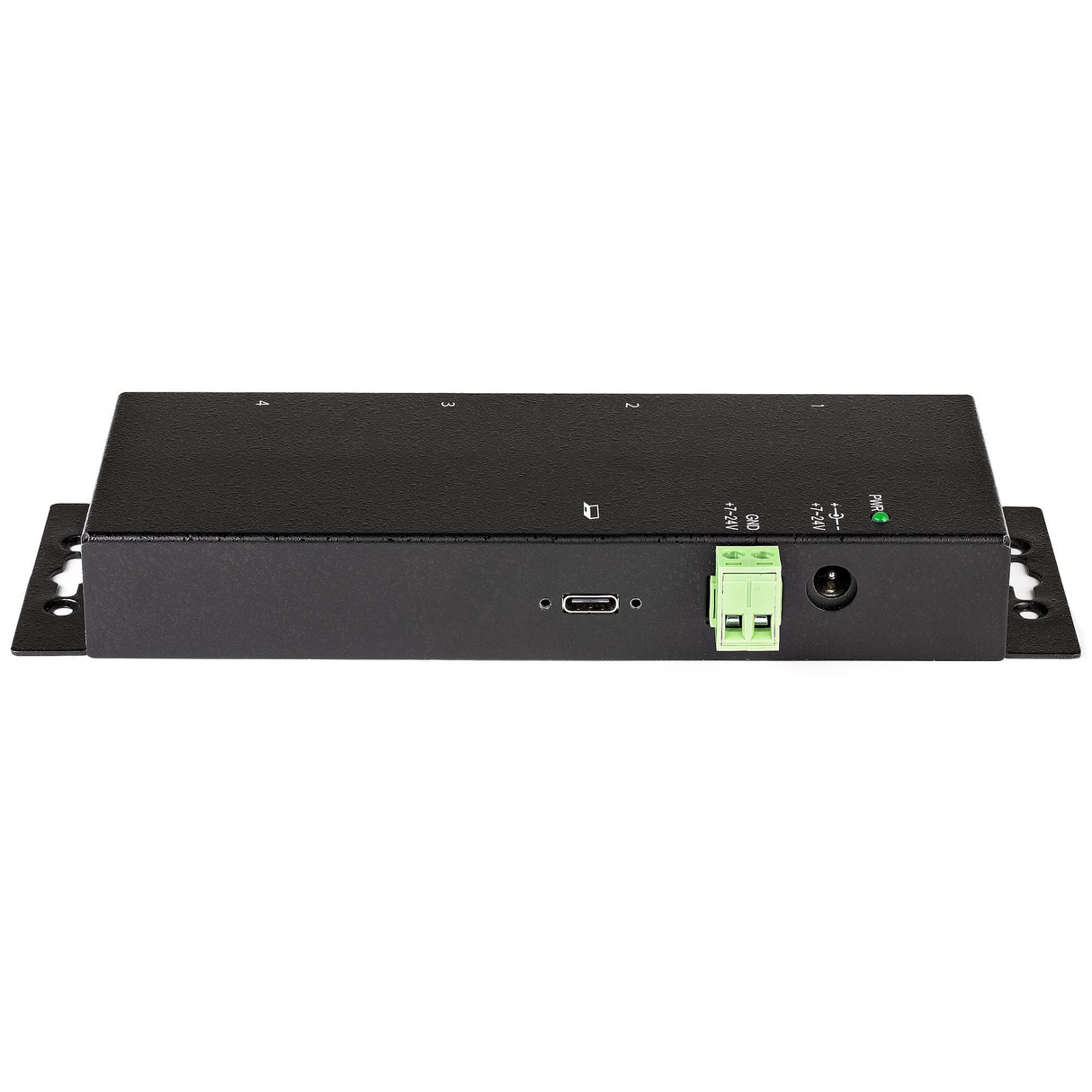 StarTech.com 4 Port USB C Hub 10Gbps - Metal Industrial USB-C Hub - 2x USB-C & 2x USB-A - ESD Surge Protection - USB-C or USB-A Host - Self-Powered Mountable USB 3.2 Gen 2 Type-C Hub - TAA