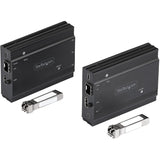 StarTech.com 4K HDMI KVM Extender over Fiber - HDMI Video & USB Remote KVM Switch/Console Extender - up to 984ft/300m (MultiMode) - 2x 10G MMF SFP+ modules - KVM Extension Kit (TX/RX) - TAA