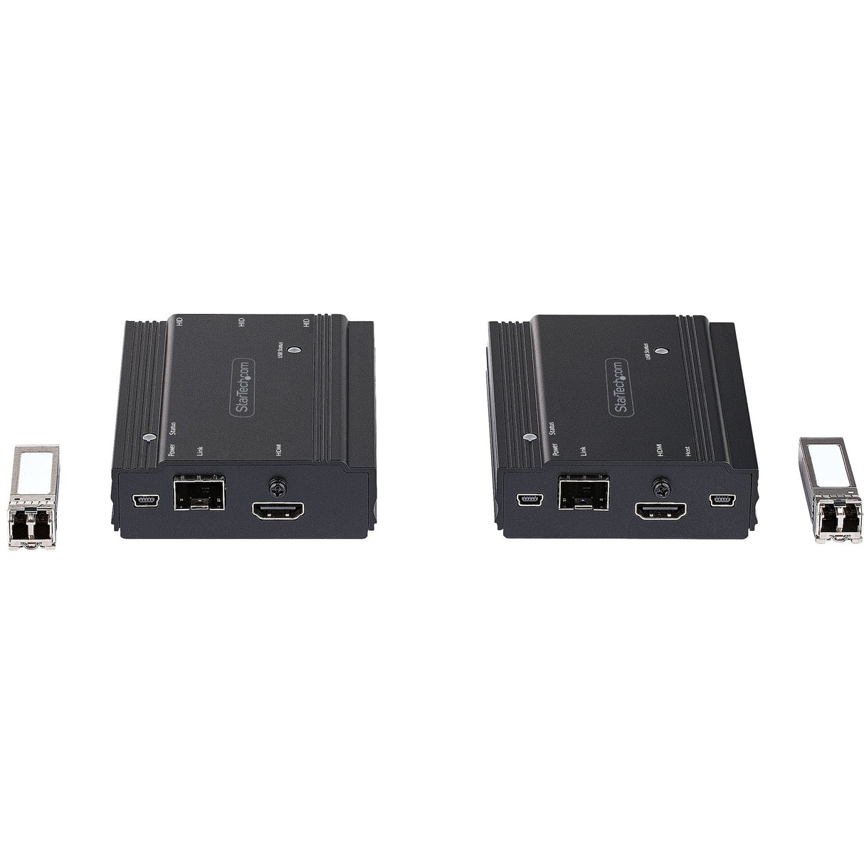 StarTech.com 4K HDMI KVM Extender over Fiber - HDMI Video & USB Remote KVM Switch/Console Extender - up to 984ft/300m (MultiMode) - 2x 10G MMF SFP+ modules - KVM Extension Kit (TX/RX) - TAA