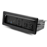 StarTech.com Conference Room Docking Station with Power and Charging; Table Connectivity Box, Universal USB-C Laptop Dock, 60W PD, 4K HDMI, USB Hub, Audio, 2x AC Outlets, 2x USB BC 1.2 Charge Ports - TAA