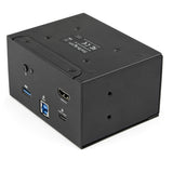 StarTech.com Conference Room Docking Station with Power and Charging; Table Connectivity Box, Universal USB-C Laptop Dock, 60W PD, 4K HDMI, USB Hub, Audio, 2x AC Outlets, 2x USB BC 1.2 Charge Ports - TAA