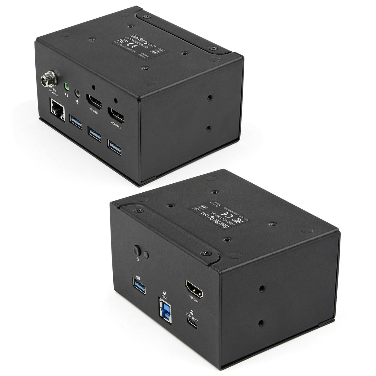 StarTech.com Conference Room Docking Station with Power and Charging; Table Connectivity Box, Universal USB-C Laptop Dock, 60W PD, 4K HDMI, USB Hub, Audio, 2x AC Outlets, 2x USB BC 1.2 Charge Ports - TAA