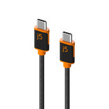 j5create JUCX24 USB cable USB 2.0 1.8 m USB C 0.48 Gbit/s 60 W Black, Orange
