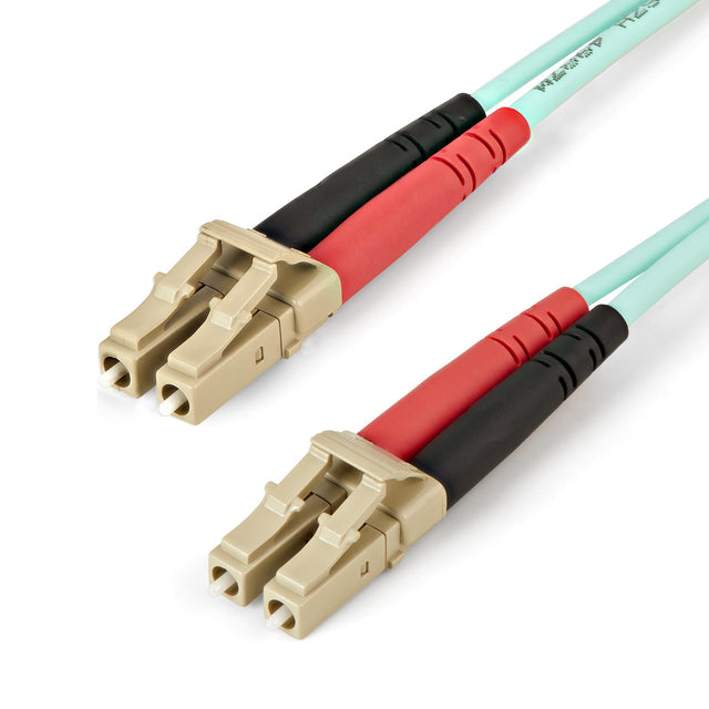 StarTech.com 1m (3ft) LC to LC (UPC) OM4 Multimode Fiber Optic Cable, 50/125µm LOMMF/VCSEL Zipcord Fiber, 100G, Low Insertion Loss - LSZH Fiber Jumper Cord