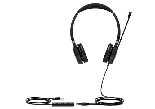 Yealink UH36 Headset Wired Head-band Calls/Music USB Type-C Black, Silver