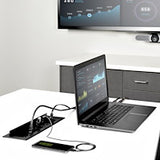 StarTech.com Conference Table Box for AV Connectivity & Power/Charging - 4K HDMI output with HDMI, DP, & VGA Inputs, GbE, Audio - Charging Station w/ 2x USB-A & 2x 120V UL AC Outlets
