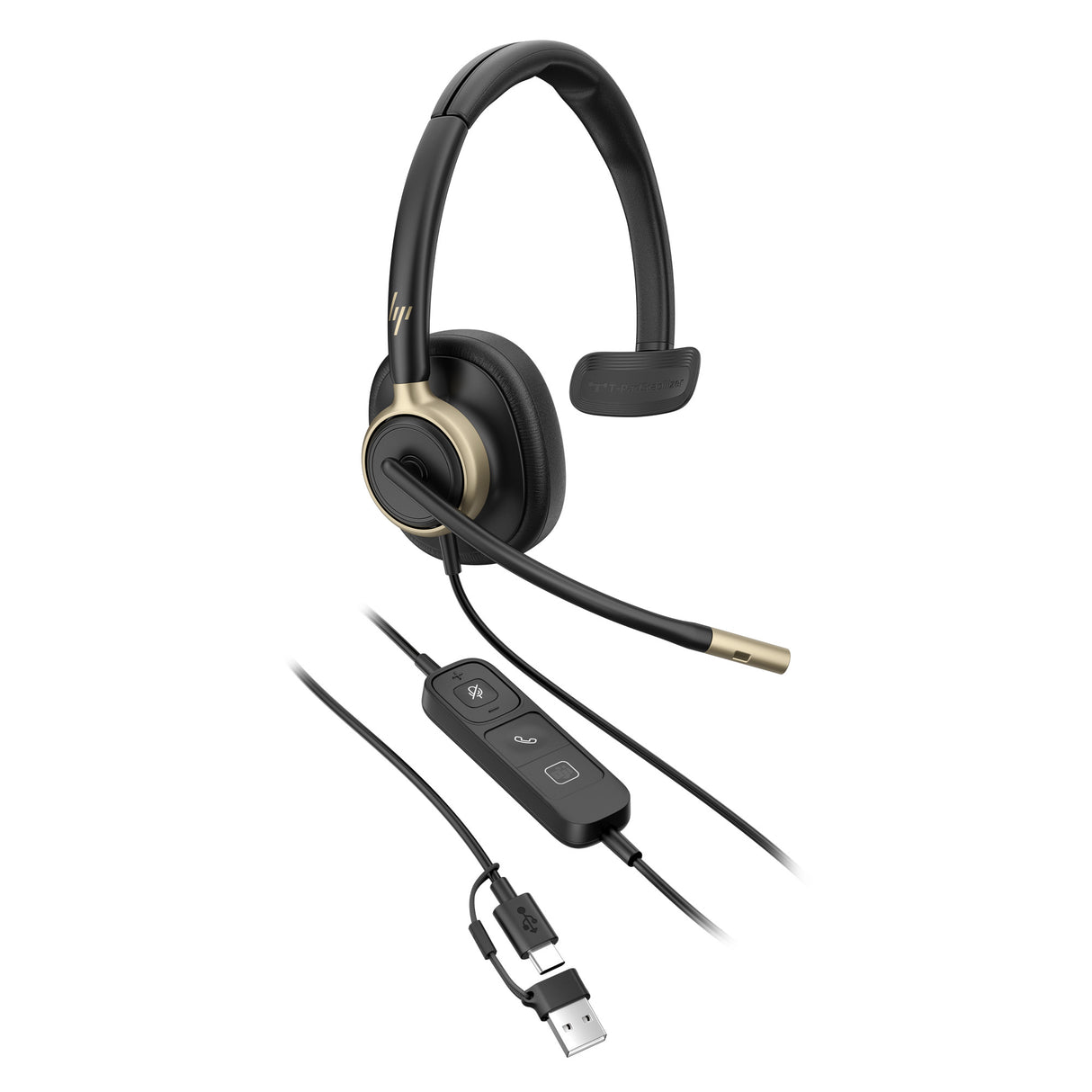 HP Poly Mission 815 Monaural USB Wired Headset (Bulk)