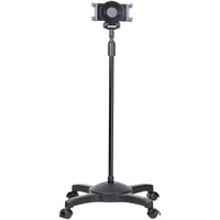 StarTech.com Mobile Tablet Stand with Lockable Wheels - Height Adjustable Cart - Universal Rolling Floor Stand for Tablets from 7 to 11 inch, Portable Tablet Stand w/ Detachable Tablet Holder - TAA