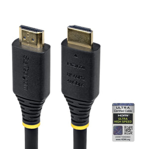 StarTech.com 15ft (4.6m) Certified Ultra High Speed HDMI Cable, 8K 60Hz/4K 120Hz, HDMI 2.1 Cable with HDR10+ / eARC, 48Gbps, 8K HDMI Cord for Monitor/TV/Display, Flexible TPE Jacket
