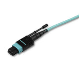 StarTech.com 5m (16.4ft) MTP(F)/PC to 4x LC/PC Duplex Breakout OM3 Multimode Fiber Optic Cable, OFNP Plenum, 40G Networks, Low Insertion Loss - Fiber Jumper Cord
