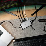 Targus DOCK429GL laptop dock/port replicator Wired USB4 Silver