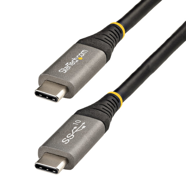 StarTech.com 1.6ft (50cm) USB-C Cable, USB 10Gbps, 100W (5A) Power Delivery, 8K 60Hz / 4K 144Hz DP Alt Mode, Thunderbolt Compatible