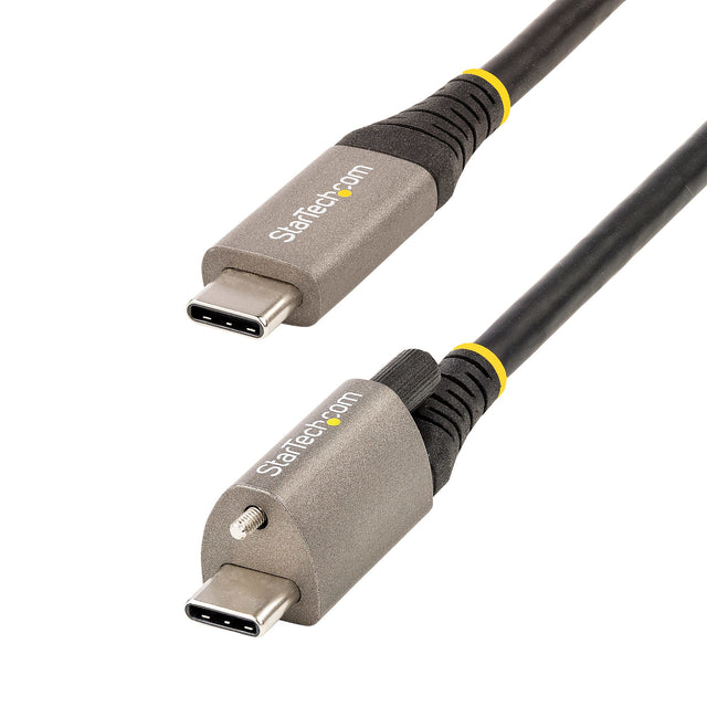 StarTech.com 50cm (20in) USB-C Cable, Top Screw Locking, USB 10Gbps, 100W (5A) Power Delivery, 8K 60Hz / 4K 144Hz DP Alt Mode - Thunderbolt Compatible