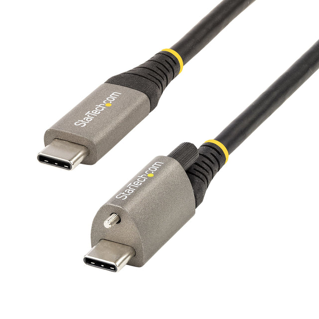 StarTech.com 3ft (1m) USB-C Cable, Top Screw Locking, USB 10Gbps, 100W (5A) Power Delivery, 8K 60Hz / 4K 144Hz DP Alt Mode, USB-IF Certified - Thunderbolt Compatible