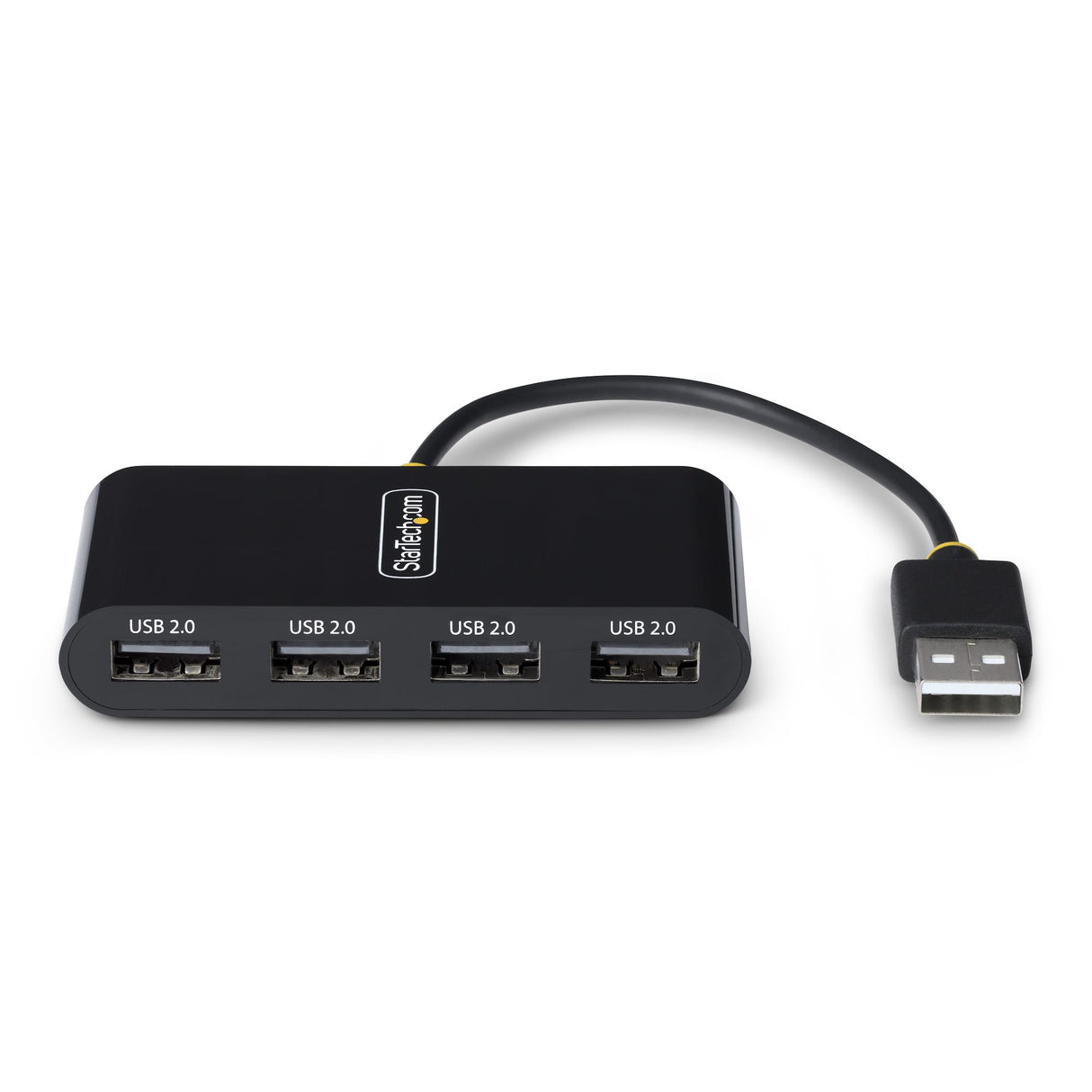 StarTech.com 4-Port USB 2.0 Hub, USB Bus Powered, Small Travel Mini USB Hub, USB 2.0 Splitter, Portable Multi-Port USB Hub, 480Mbps, Overcurrent Protection (OCP)