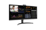 LG 34CN650W-AP All-in-One PC/workstation Intel® Celeron® J4105 86.4 cm (34") 2560 x 1080 pixels 8 GB DDR4-SDRAM 128 GB SSD Windows 10 IoT Enterprise Wi-Fi 5 (802.11ac) Black