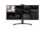 LG 34CN650W-AP All-in-One PC/workstation Intel® Celeron® J4105 86.4 cm (34") 2560 x 1080 pixels 8 GB DDR4-SDRAM 128 GB SSD Windows 10 IoT Enterprise Wi-Fi 5 (802.11ac) Black