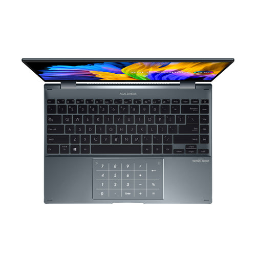 ASUS Zenbook 14 Flip OLED UP5401ZA-DB71T-CA laptop Intel® Core™ i7 i7-12700H Hybrid (2-in-1) 35.6 cm (14") Touchscreen 4K Ultra HD 16 GB LPDDR5-SDRAM 1 TB SSD Wi-Fi 6E (802.11ax) Windows 11 Home Grey