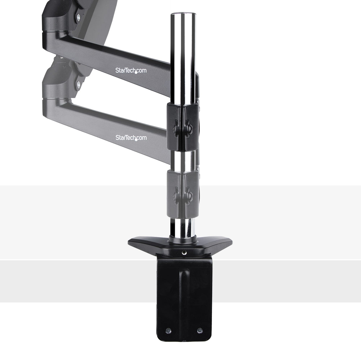 StarTech.com Desk Mount Monitor Arm for Single VESA Display up to 32" or 49" Ultrawide (17.6lb/8kg) - Full Motion Articulating & Height Adjustable - C-Clamp, Grommet - Single Monitor Arm