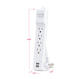 CyberPower P406U surge protector White 4 AC outlet(s) 125 V 1.8 m