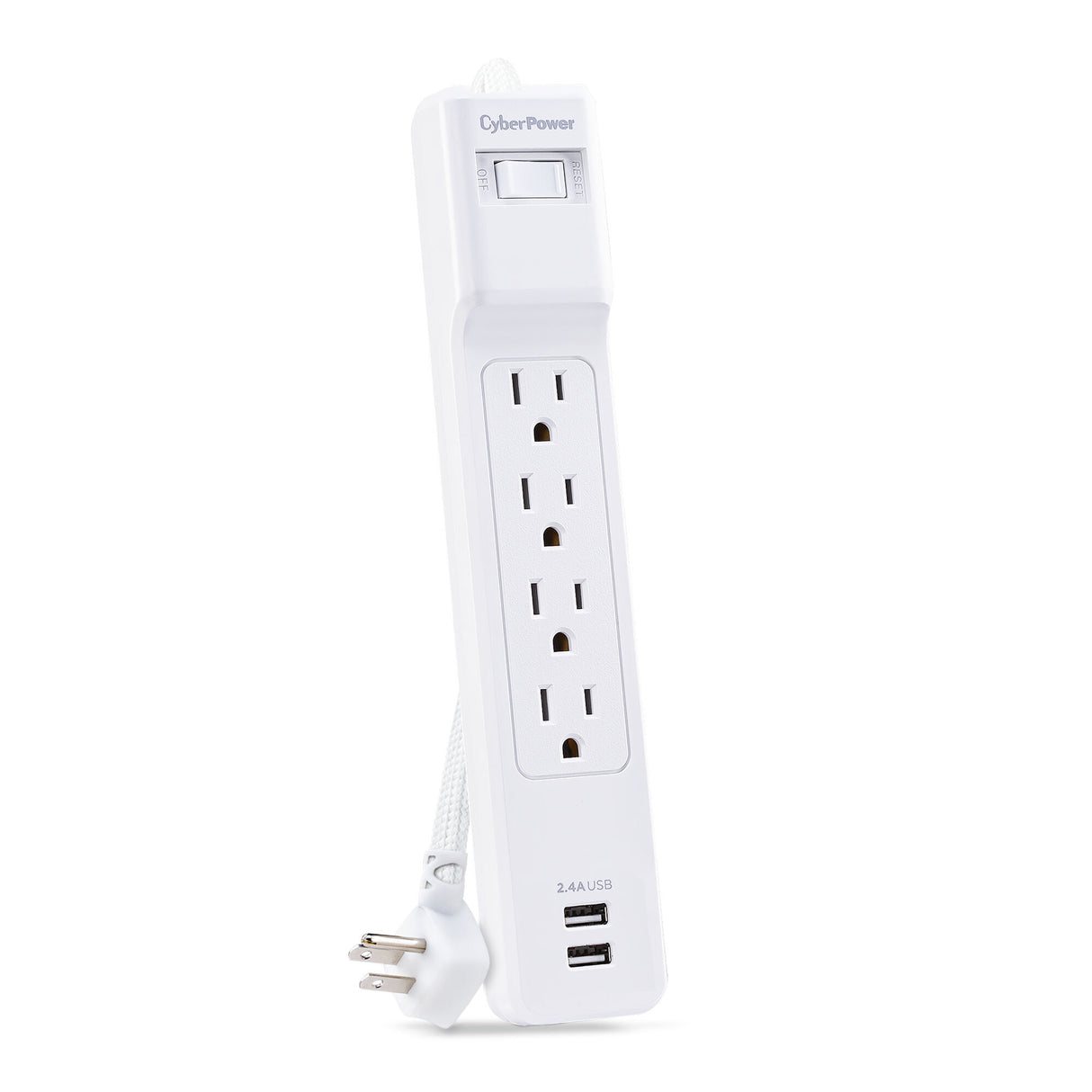 CyberPower P406U surge protector White 4 AC outlet(s) 125 V 1.8 m