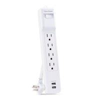 CyberPower P406U surge protector White 4 AC outlet(s) 125 V 1.8 m