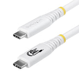 StarTech.com 6ft (1.8m) USB4 Cable, 20Gbps, USB-IF Certified USB-C Cable, 240W PD EPR, 4K 120Hz DP 2.1, TPE Jacket, White USB-C Cord