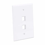 Intellinet 2-Outlet Oversized Keystone Wall Plate, White