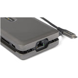 StarTech.com USB C Multiport Adapter - USB C to 4K 60Hz HDMI 2.0 - 2-Port 10Gbps USB Hub - 100W Power Delivery Pass-through - GbE - SD/MicroSD - USB Type-C Mini Dock - 10" Cable