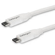 StarTech.com 13ft (4m) USB-C Fast Charging Cable, Charge & Sync, 100W (5A) PD, USB 2.0, USB-IF Certified - White USB C Charging Cord