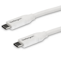 StarTech.com 13ft (4m) USB-C Fast Charging Cable, Charge & Sync, 100W (5A) PD, USB 2.0, USB-IF Certified - White USB C Charging Cord