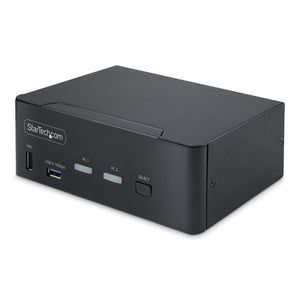 StarTech.com 2-Port Dual-Monitor DisplayPort KVM Switch, 8K 60Hz / 4K 144Hz, DP 1.4, 2x USB 10Gbps Ports, 4x USB HID Ports, Hotkey Switching, TAA Compliant