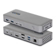 StarTech.com USB-C Docking Station Triple 4K Displays (2x 4K 60Hz, 1x 4K 30Hz), 100W Power Delivery, 6 USB Ports (10Gbps), Gigabit Ethernet, DisplayPort + HDMI, Driverless Windows Laptop Dock