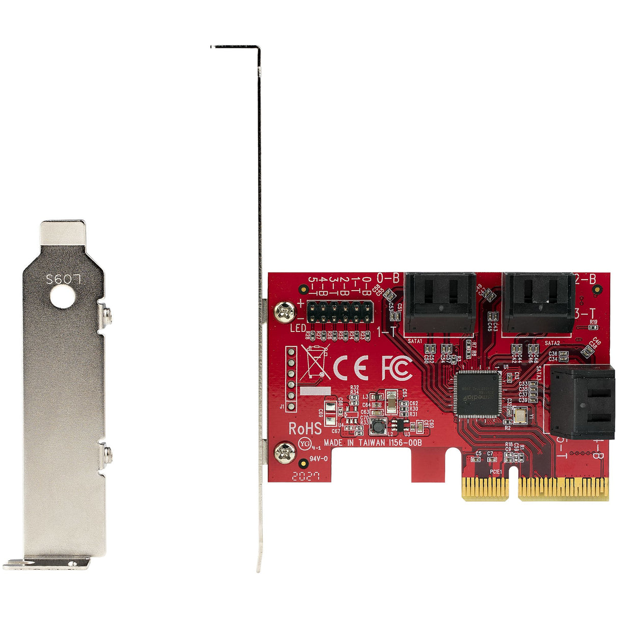 StarTech.com SATA PCIe Card - 6 Port PCIe SATA Expansion Card - 6Gbps - Low/Full Profile - Stacked SATA Connectors - ASM1166 Non-Raid - PCI Express to SATA Converter - TAA